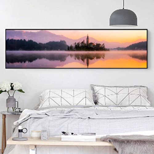 Peintures sur le mur photos pour chevet de chambre paysage marin sans cadre
