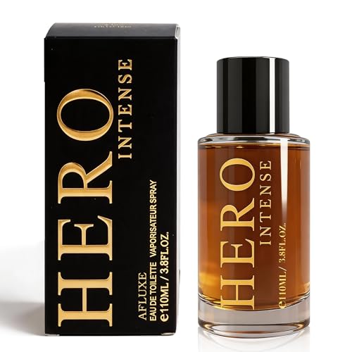 Image of AFLUXE Hero Intense Eau de Parfum for Men, 3.8 Fl. Oz - Long Lasting Leather and Cedarwood Fragrance, Spicy Woody Men's Perfume with Black Pepper