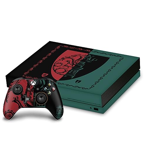 Skin Xbox One X House of The Dragon autocollant vinyle Targaryen pour console et manettes