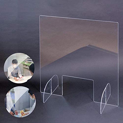 VITRE ECRAN Protection PLEXIGLASS Transparent COMPTOIR 65X65CM Accueil RÉCEPTION Separation LATÉRALE Bouclier HYGIAPHONE A02