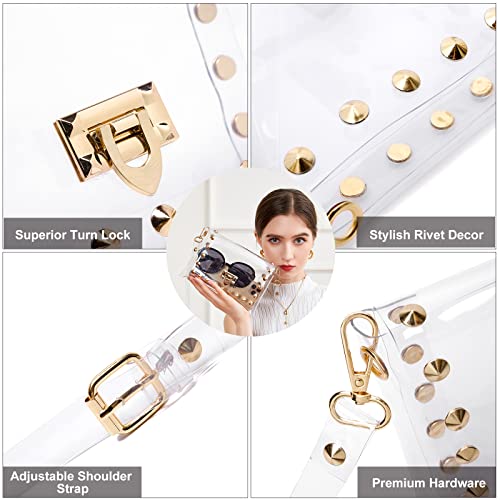 Image of MOETYANG Transparent Clutch Clear Purse Crossbody Shoulder Bags Stadium Approved Bags