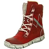 Flach Kacper Damen Schnürstiefeletten Rot Leder