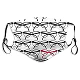 Optometrist Eye Glasses Frames Pattern Print Half Face Masks Cotton Windproof Anti Reusable...