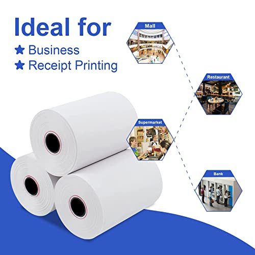 Muotich 3 1/8 X119 Thermal Paper Rolls Pos Cash Register Thermal Receipt Printer Paper, Pack Of 10 #TOP6