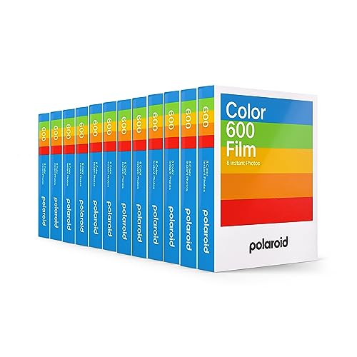 Polaroid Película Instantánea Color para 600, Paquete 96 Películas, Multicolores (Película de color), 12 pack (96 fotos)