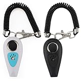 URBEST Dog Training Clickers and Whistle in One, Pet Training Clicker for Dog Cats Puppy Birds Horses (4)