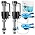 Saillong 2 Set Toilet Fill Valve and 3 Inch Flapper, Universal Toilet Float Replacement Kit with Flapper, High Performance Toilet Tank Replacement Kit