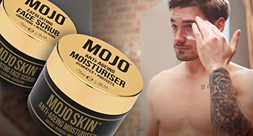 MOJO Skin Anti-Ageing Moisturiser with Hyaluronic Acid, Collagen & Jojoba Oil | Soothes, Hydrates and Protects to reduce fine lines and wrinkles | Luxury Scented | Men's Face Cream 75ml - Image 4