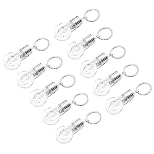 Toyvian Lot de 10 mini ampoules LED porte-clés portatives Cover