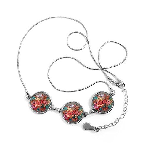 Pendentif J'aime Le Japon motif sakura et geisha pour sublimer votre style quotidien