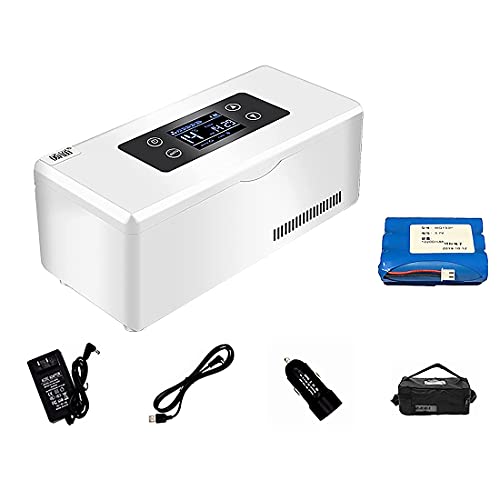 GLZXMQBP Insulin Kühlbox Kühlschrank, Elektrisch Kühler Mini Kühlbox Kühltasche Elektro Insulin Kühlcontainer Thermostat USB Geeignet Für Reisen/Interferon/Lagerung Von Arzneimitteln,1* Battery Cover