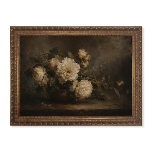 Décor mural cadre or texture grès Flower15 12"L x 9"L