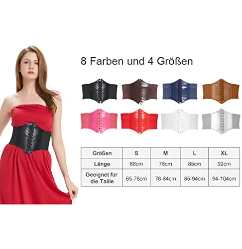 Hanerdun Lace-Up Corset Elastic Cinch Belt Waist Belt Three Sizes #TOP3