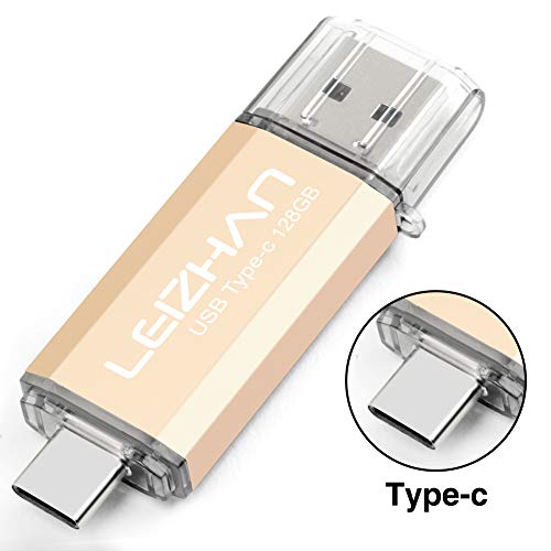 leizhan 128GB USB C Flash Drive Dual OTG Thumb Drive Memory Stick