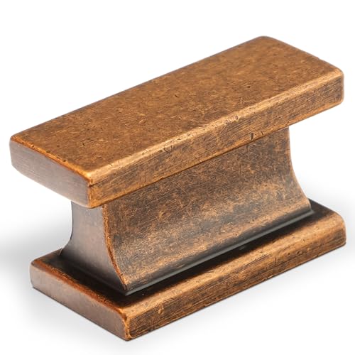 COTYKILEY 10 Pack Antique Brass Kitchen Cabinet Knobs Drawer Pulls Solid Vintage Brass Drawer Knobs Dresser Knobs Kitchen Cabinet Hardware - image 1