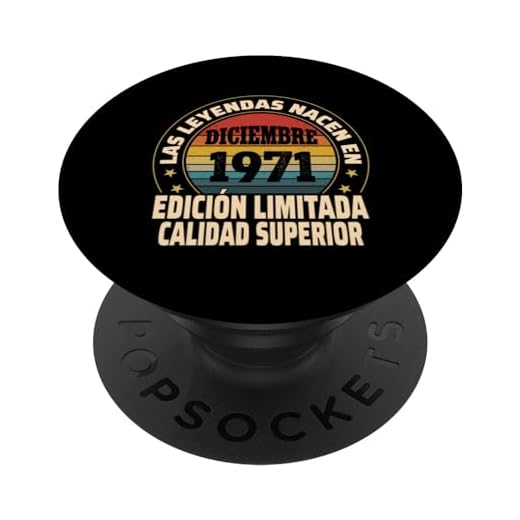 Edición Limitada Diciembre 1971 - Cumpleaños 53 Años PopSockets PopGrip Intercambiable