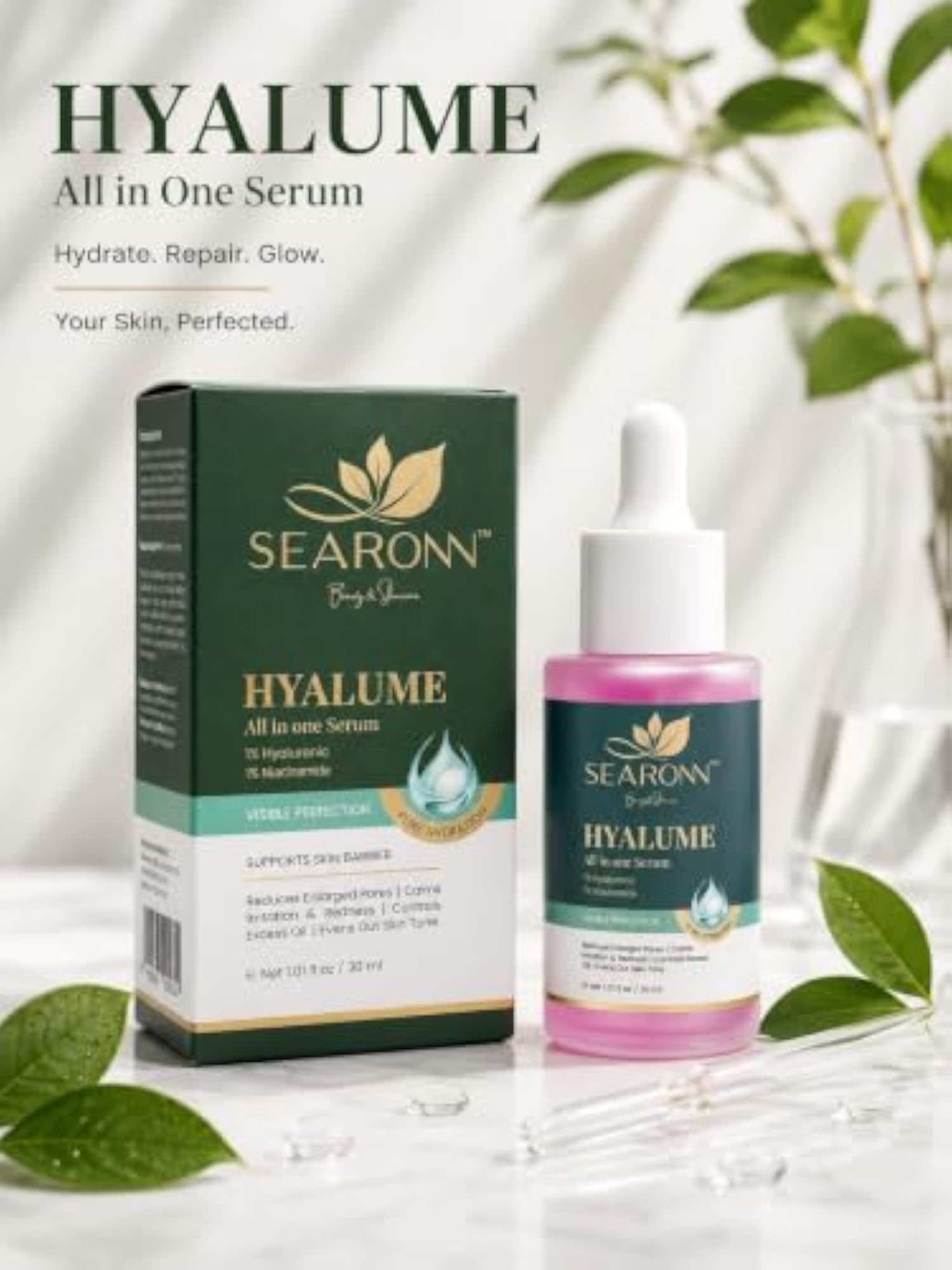 Hydrating Face Serum with Niacinamide, Lightweight Facial Serum