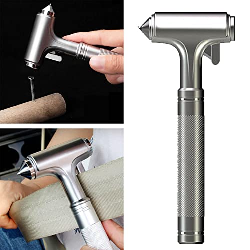 Dolity Martelo de segurança para carro, cortador de cinto de segurança embutido, quebra-vidro de jan