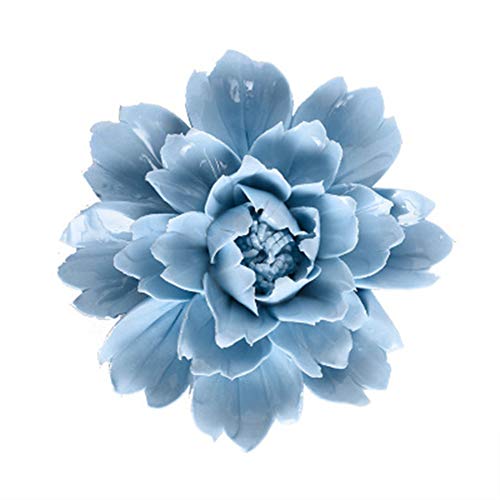BERTERI Modern 3D Stereo Wall Ceramic Flowers Crafts Decoration Creative Simulation Flower Wall Mural Home Wall Hanging Ornament