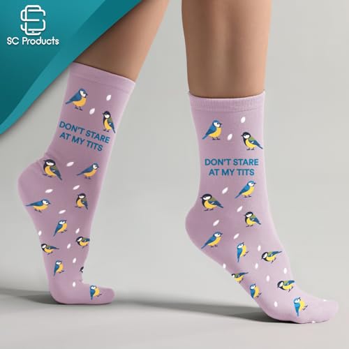SC Products Bird Watching Funny Socks Rude Gifts for Women | Cotton Size 4-7 Naughty Novelty Socks Joke Presents for Her | Funny Secret Santa Gifts For Women Inappropriate Gift for Her for Christmas - Image 5