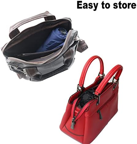 NPCQUN Travel Essentials Şemsiye Rüzgar Geçirmez Kompakt Katlanabilir Işık, Otomatik, Güçlü ve Taşınabilir, Rüzgara Dayanıklı, Yağmur İçin Katlanır Küçük Şemsiye, Siyah / gün ışığı, Small - Görsel 4