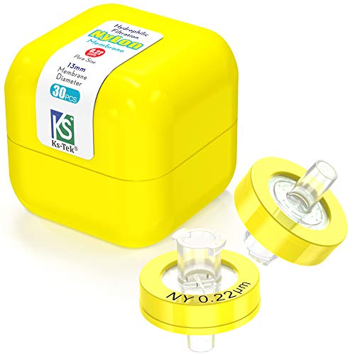 Image of Ks-Tek 30pcs Syringe Filters Nylon Membrane 13mm Diameter 0.22?m Pore Size
