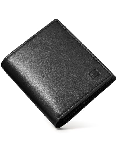 GITYGAO Cartera para hombre RFID para tarjetas de crédito con compartimento para monedas | Tarjetero desplegable de aluminio para