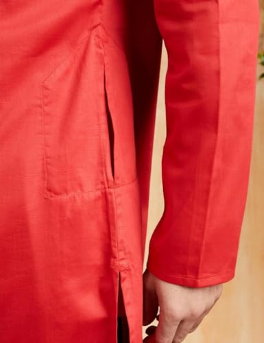 Image of Amazon Brand - Symbol Men Festive Embellished Long Kurta (Regular Fit)