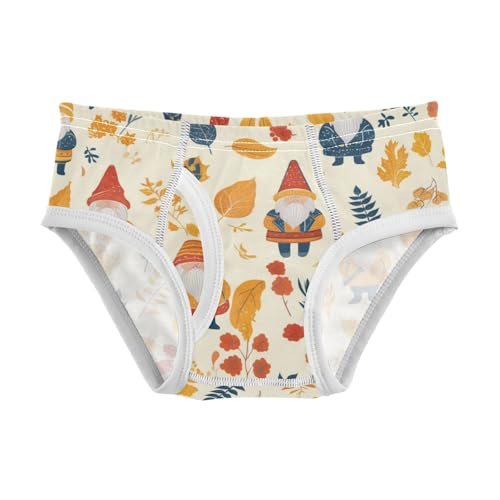 KLL Autumn Gnomes Yellow Leaves Berries Vintagoddler Boys Comfort Briefs Breathable Undies