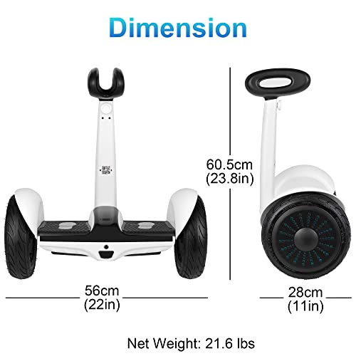 Smart Self-Balancing Electric Scooter, 10'' Self Balancing Hoverboard, Over 8 Miles Range And A Maximum Speed Of 9.3Mph, Intelligent App Management, Easier To Ride For Kids And Adults - White #TOP5