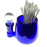Blue Empty Belly ISO Glass Dab Station Cotton Swab Q-Tip Holder/Alcohol 2.75