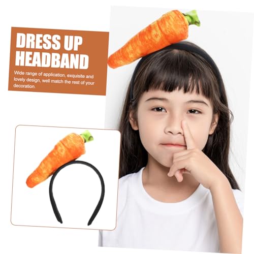 Alipis Carrot Tiara Rabbit Headband Carrot Costume Novelty Hairband Cute Funny Headband Carrots Plush3