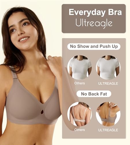 Image of Padded Wireless Bras for Women - Wireless Bra Bralettes for Women with Support Padded Bralette