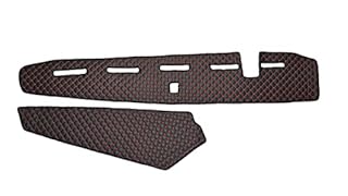 Black red stitching dashboard mats for right hand drive trucks Volvo FH4 with sensor Eco leather covers (RLMFD09BR)