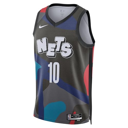 Nike Camiseta de baloncesto para hombre de la NBA City Edition Swingman, Nets/Simmons/Negro 011, M