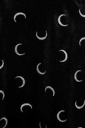 Hell Bunny Misty Moon Black Velvet Glittery Crescent Skirt3
