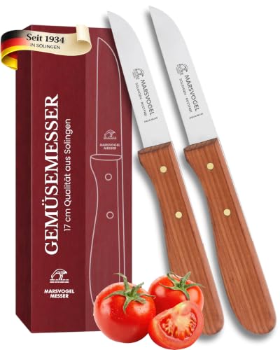 Marsvogel Küchenmesser 2er-Set mit Kirschbaumholzgriff, Made in...