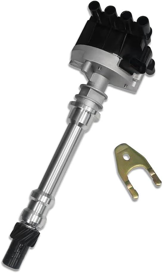 Ignition Distributor with Black Cap & Rotor Fits Chevrolet C/K Series Suburban Express GMC Savana 7.4L V8 1996-2000 (OE: DST1878, 1104021)