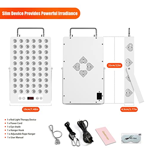 Deektrion Red Light Therapy Device, Red 660Nm & Near Infrared 850Nm, Full-Body Light Therapy Panels With 60Pcs Dual Chips Leds, Near Infrared Light Therapy For Body Relief & Skin Health. #TOP5