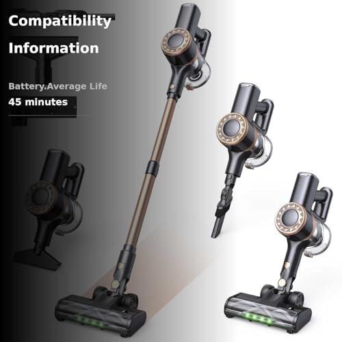 Using cordless vacuum cleaner under furniture