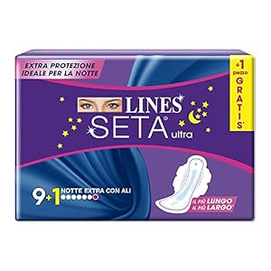 Lines Seide Ultra Nacht Extra Damenbinden – 10 Stück
