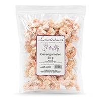 Lunderland Riesengarnelen | 50 g | Einzelfuttermittel für Hunde & Katzen | Gefriergetrocknet