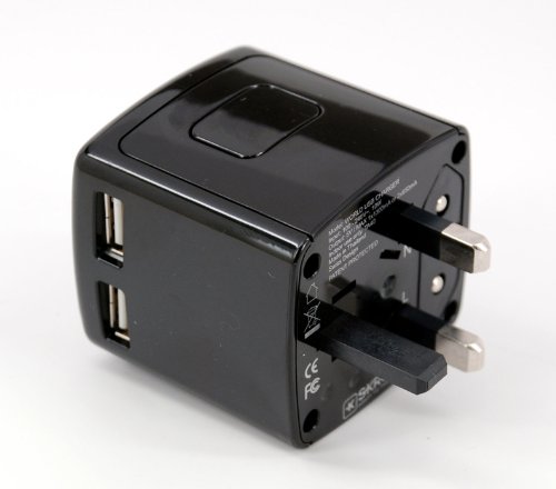 Skross World Travel Dual USB Charger - Black 1.302301