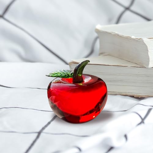 Pomme en verre miniature et statuette cadeau originale de table - 5