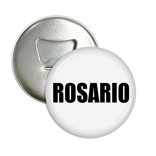 DIYthinker Rosario Argentina stad namn rund flasköppnare kylskåpsmagnet bricka knapp 3 st present