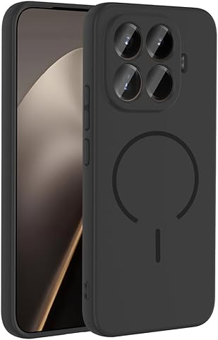 Zore Xiaomi ile uyumlu 15T Pro Kılıf M-safe Şarj Özellikli Zore Meta Kapak Siyah