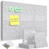 Sliandtelly Paquete de 6 azulejos de fieltro para paredes,