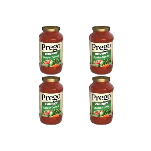 Image of Prego Chunky Garden Combo Pasta Sauce, 23.75 Oz Jar (Pack of 4)