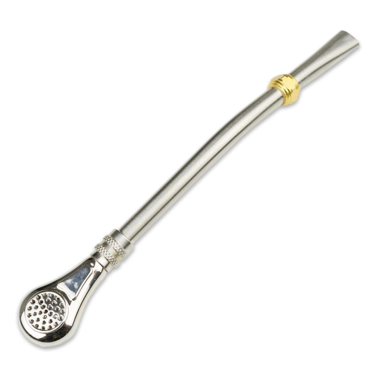 Bombilla Pampa ze stali nierdzewnej kolor srebrny 16 cm, filtr z czystego cynku, mate Tee Bombilla, sitko do herbaty mate, słomka do picia w kształcie łyżki, herbata Yerba Mate, Mate Tee