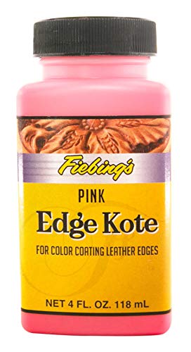 Fiebing's Edge Kote (113 g, różowy) - skórzana farba do butów, mebli, torebek, kanap, pasków - elastyczna, wodoodporna, półbłyszcząca kolorowa powłoka barwnik do skóry do ochrony naturalnych krawędzi